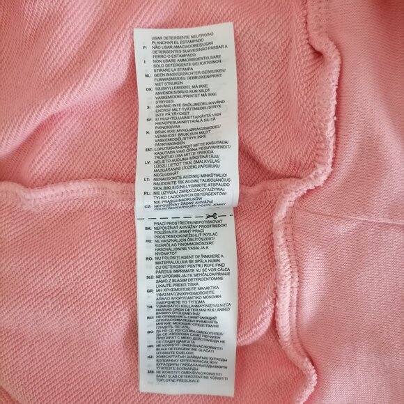 Adidas Womens Bright Pink Crew Neck Long Sleeve Pullover Sweatshirt Size Large - Picture 9 of 10